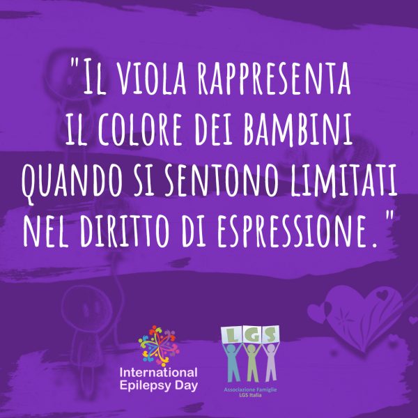 Il viola rappresenta il colore dei bambini quando si sentono limitati nel diritto di espressione
